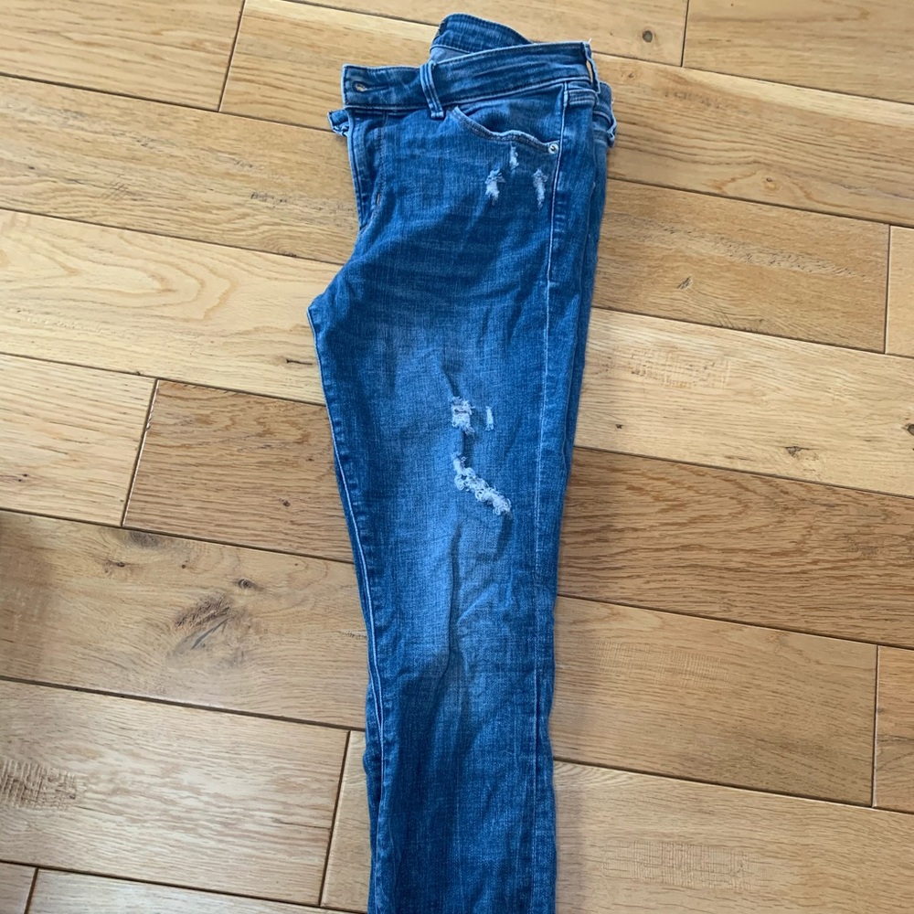 Abercrombie & Fitch jeans with raw hem.